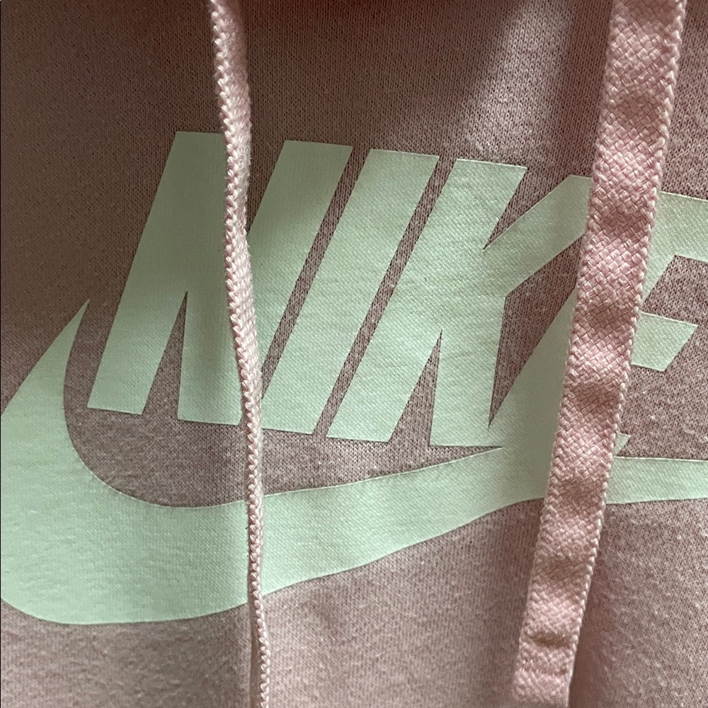 Nike Light Pink Hoodie with White Swoosh Logo - Picture 3 of 4